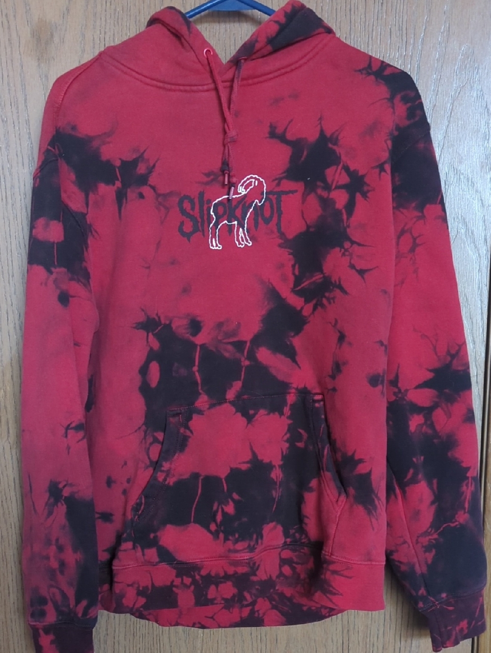 Slipknot Red & Black Tie-Dye Hoodie